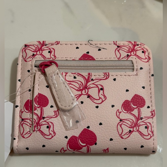 BETSEY JOHNSON Cherry Heart Bow Pink Wallet 🍒 - Picture 3 of 6